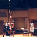 Performers on stage in What the Butler Saw Spring 1988