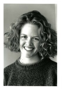 Photo of Alyson Schiller, Class of 1996, as appeared in Macalester Today February 1996 Alyson Schiller
