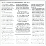 Article about January Intersession ending, in the May 1996 Macalester Today