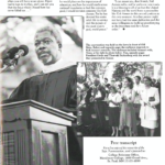 Photos in article about Kofi Annan at Convocation, in Macalester Today November 1994