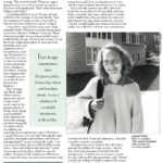 Article and photo of Abigail Noble, Class of 1996, in Macalester Today November 1995