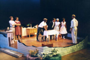 Performers on stage in Purlie Victorious Spring 1995