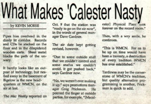 The Mac Weekly 10/20/1992 article about WMCN