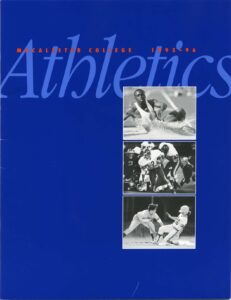Cover of the Athletics 1995-1996 season brochure