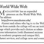 Promo from Aug 1996 about the college website