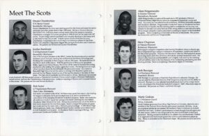 Page, "Meet the Scots" in brochure for Basketball 1995-1996