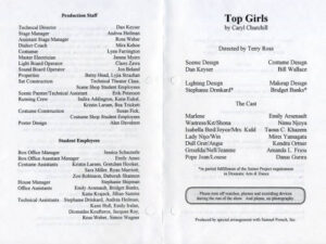 Program of Top Girls 2000