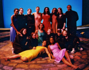 Group photo of performers from For Colored Girls Who 2001
