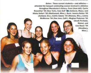 Women Athletes at Macalester Banquet Fall 2003