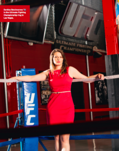 Denitza Batchvarova '06 in Ultimate Fighting Championship Ring Fall 2014