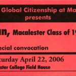 Kofi Annan '61 Convocation Ticket 4/22/2006