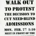 Need-Blind Admissions Protest Poster 2/7/2005