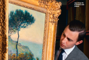 Jason Carey '06 at Christie's with a Monet Spring 2014