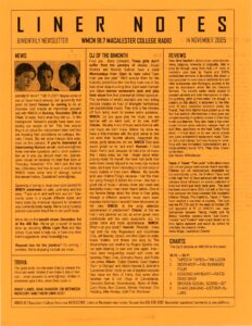 WMCN Radio Liner Notes 11/14/2005