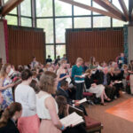 Mac students in the chapel during the Baccalaureate Service