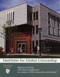 A flyer promoting the Institute for Global Citizenship