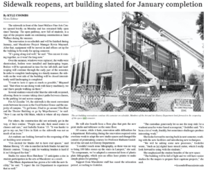 Art building scheduled for January completion