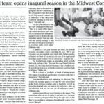 Football team opens inaugural season in the Midwest Conference