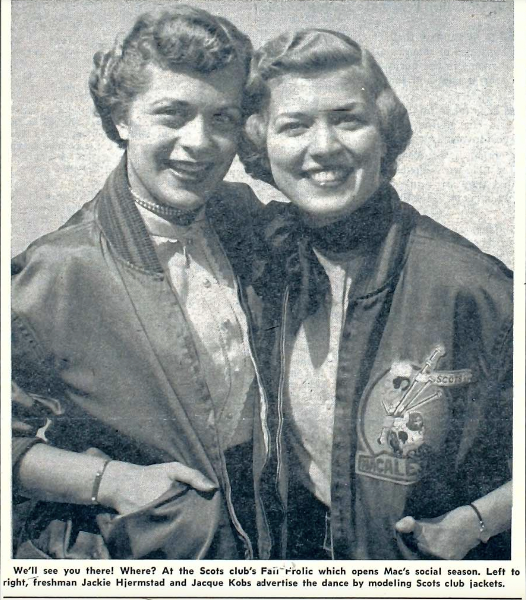 Jackie Hjermstad '57 and Jacque Kobs '57