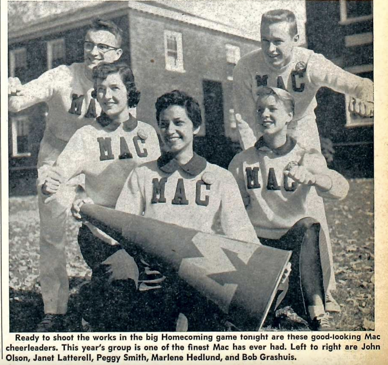 Mac Cheerleaders, 1954