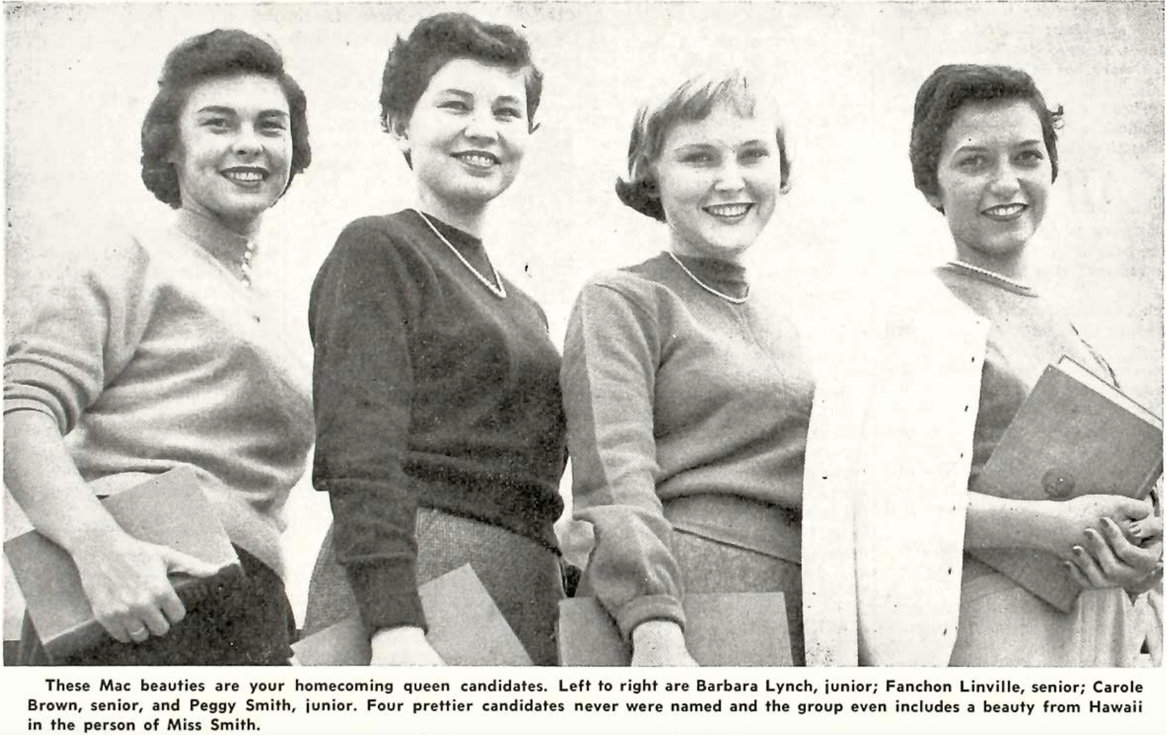 Homecoming Queen Candidates, 1955