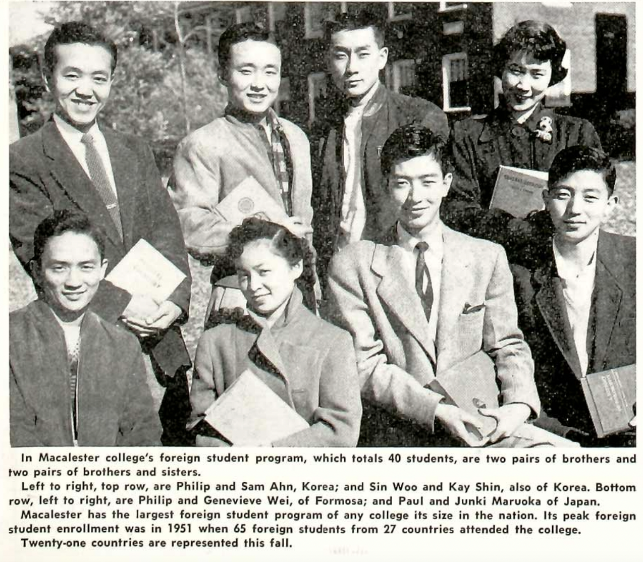 International Students, 1955