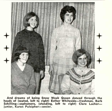 The Mac Weekly, February 18, 1966. Snow Week Queen Candidates.