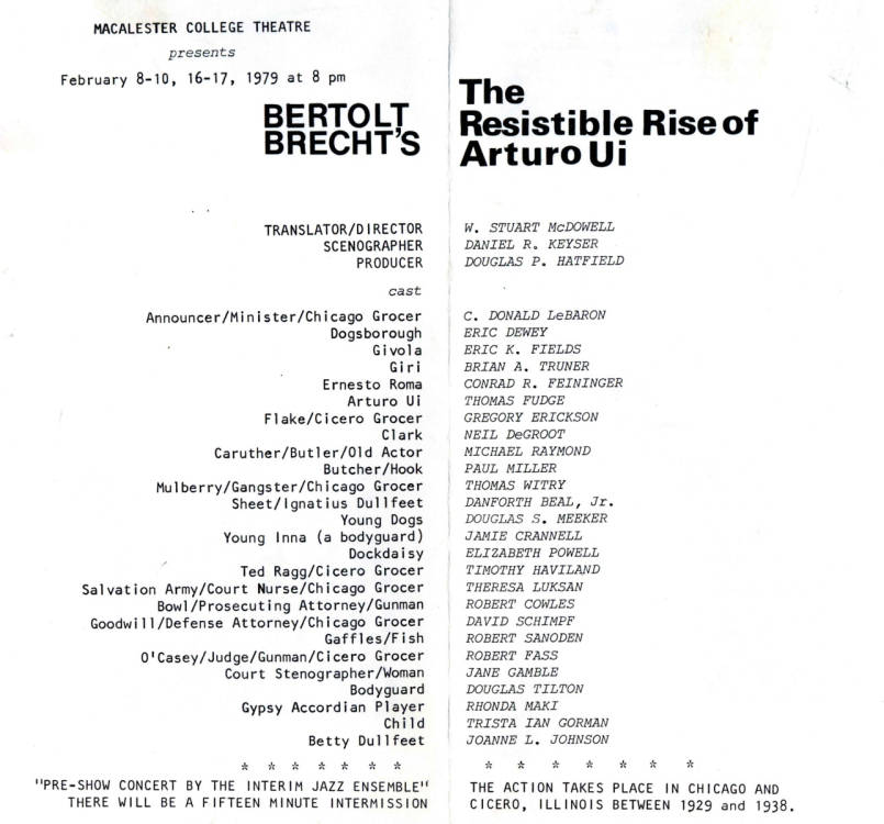 Theatre and Dance Collection. The Resistible Rise of Arturo Ui, 1980