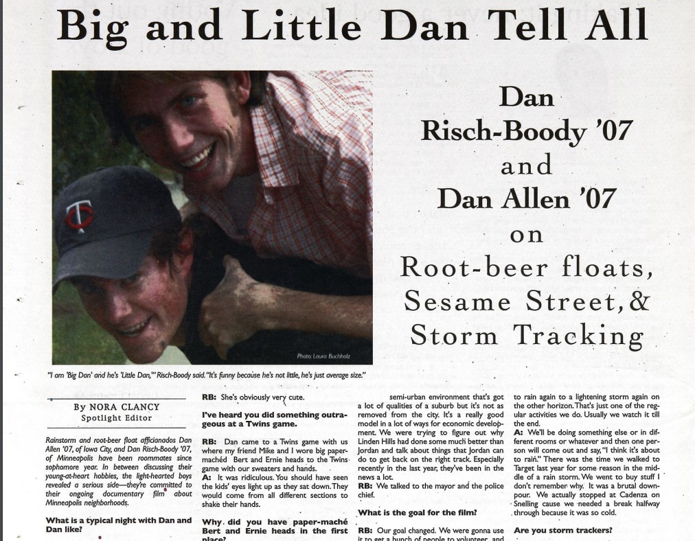 The Mac Weekly, October 20, 2006. Big and Little Dan.