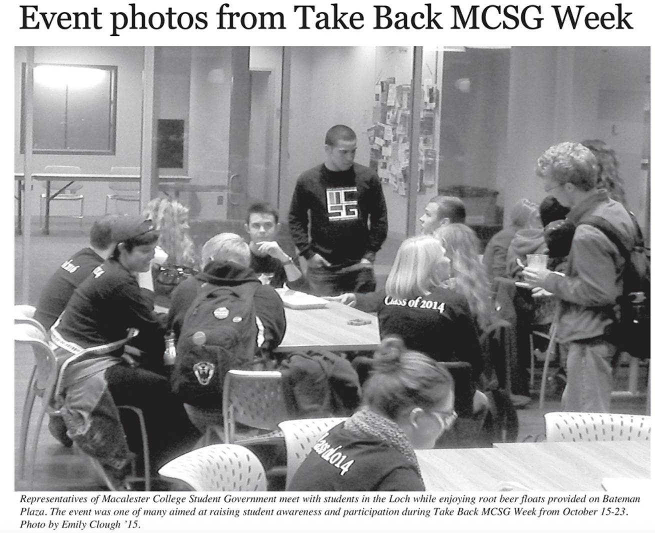 The Mac Weekly, April 1, 2016. MCSG Executive Board.