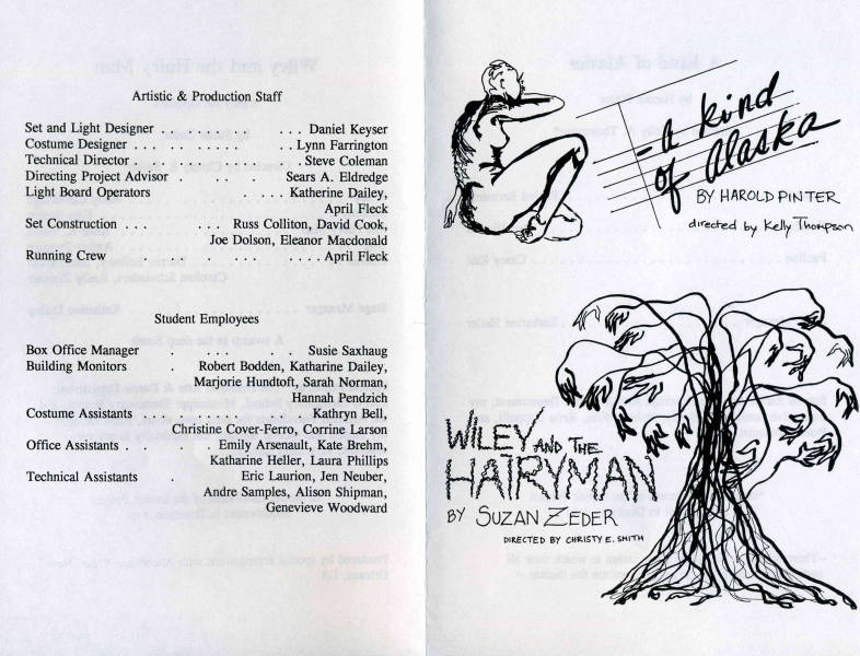 Theatre and Dance Collection. Senior Directing Projects, 1997.